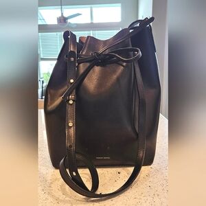 Mansur Gavriel Bucket Bag, Black with Nude Ballerina, comes with pouch